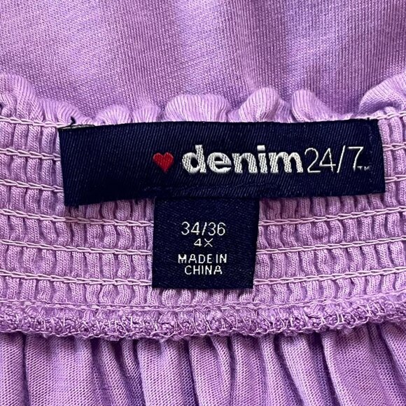 NWOT Size 4X (34/36W) Denim 24/7 Light Purple Pull Over Tunic - Picture 7 of 10